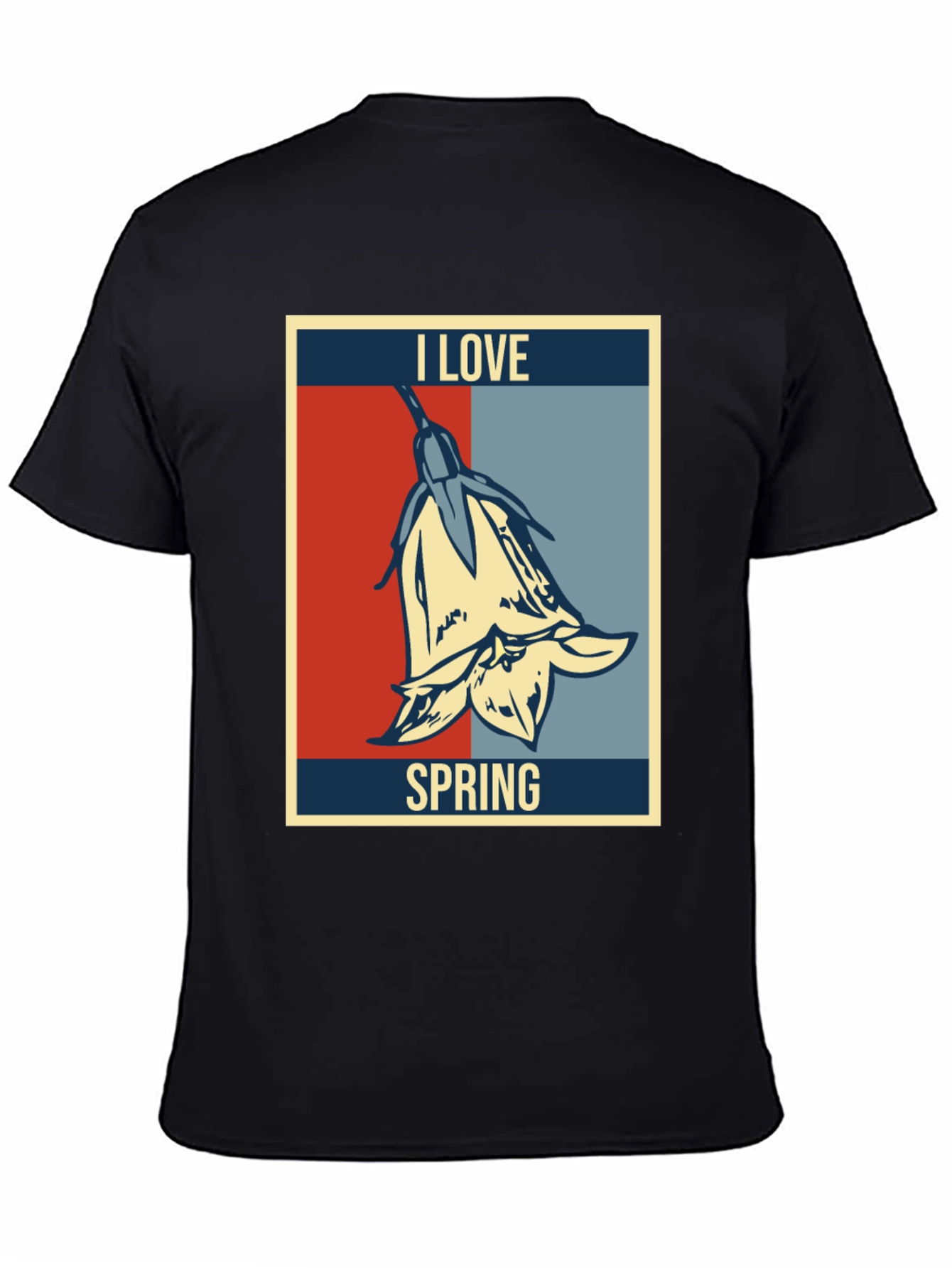 I Love Spring Graphic T-Shirt - Floral Design