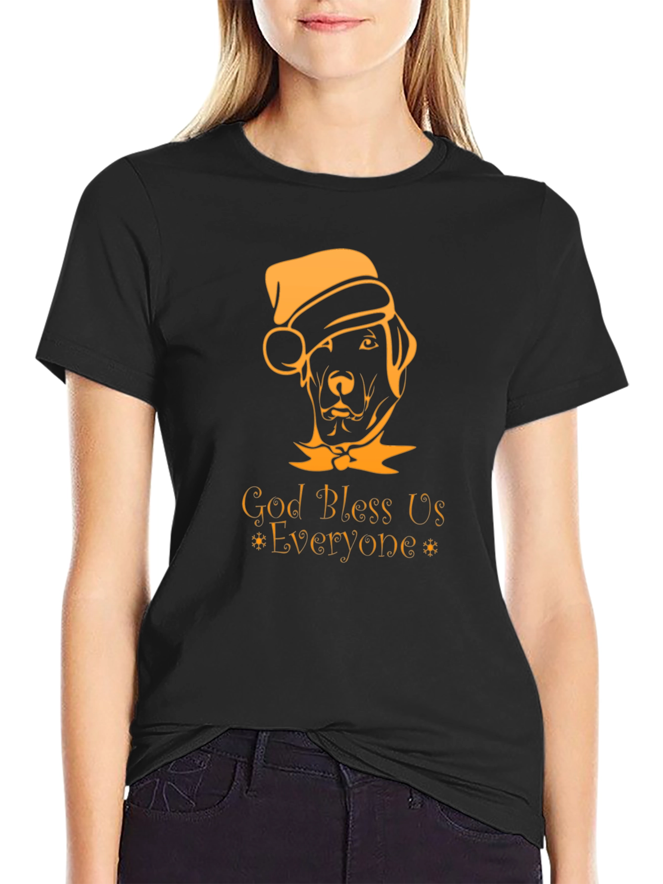 God Bless Us Everyone Dog Christmas T-Shirt
