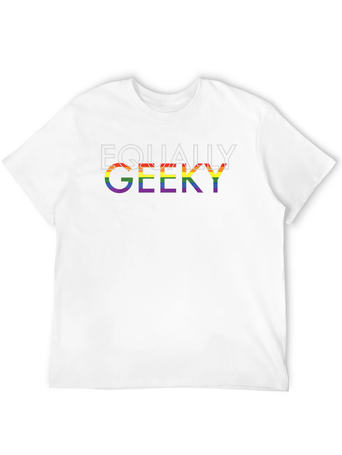 Equally Geeky Pride T-Shirt - LGBTQ+ Rainbow Graphic Tee