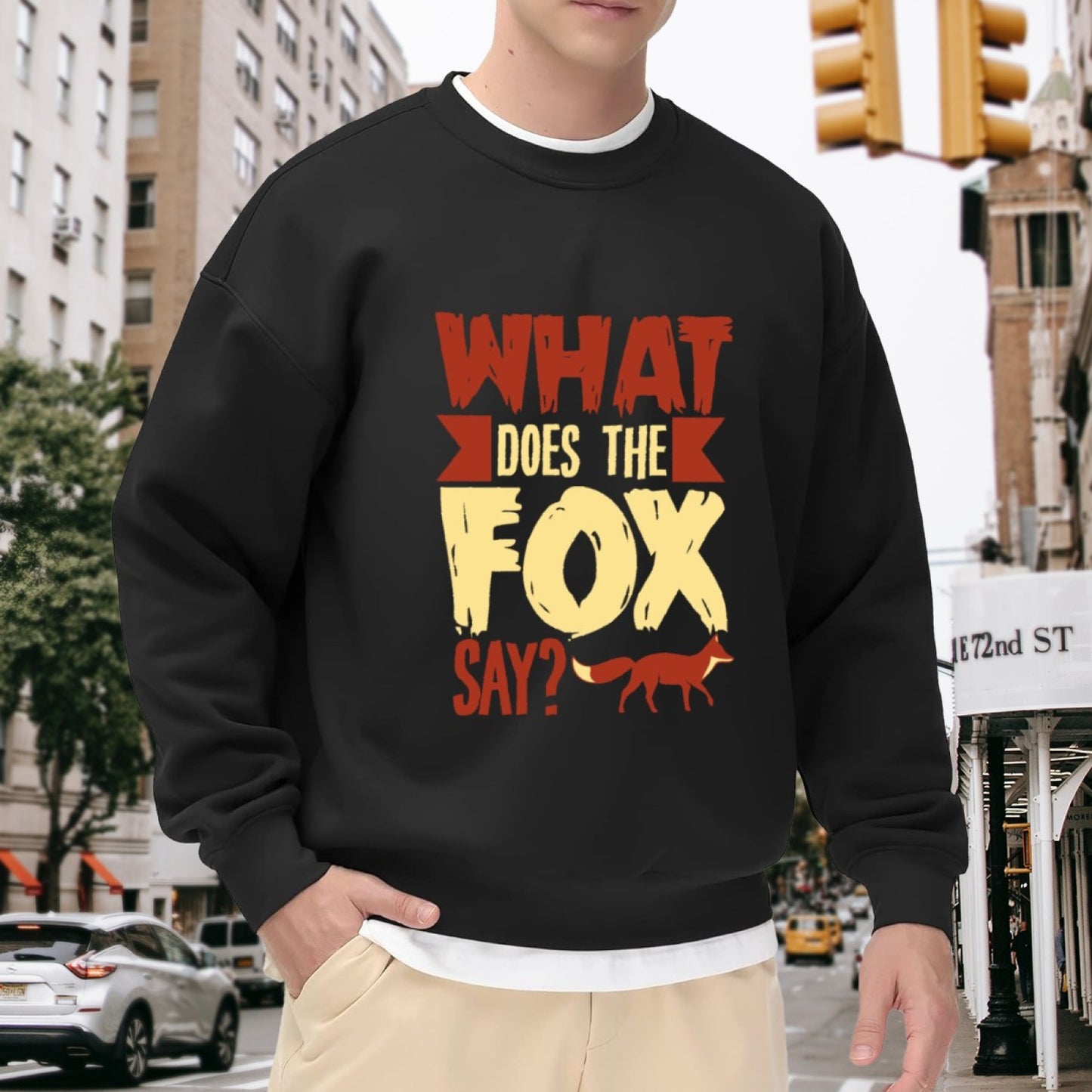 Funky Fox Phrase Graphic Pullover