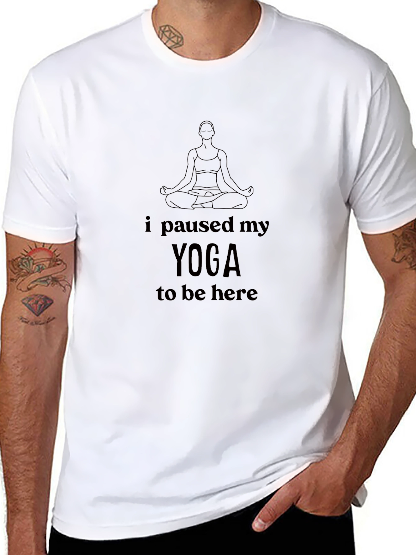 Yoga Paused T-Shirt - Relaxed Fit Soft Cotton Blend