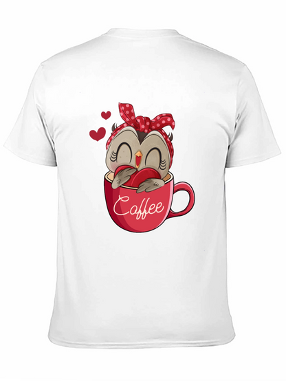 Owl Coffee Lover T-Shirt - Cute Valentines Day Design