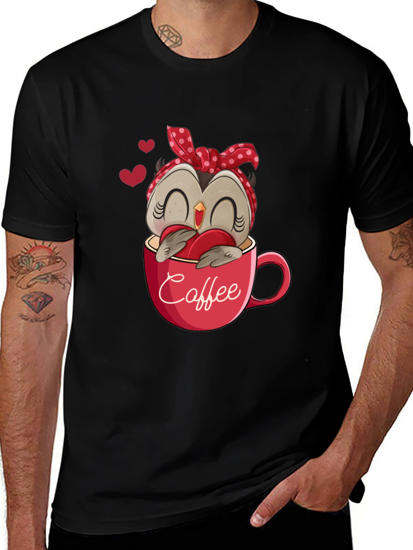 Owl Coffee Lover T-Shirt - Cute Valentines Day Design