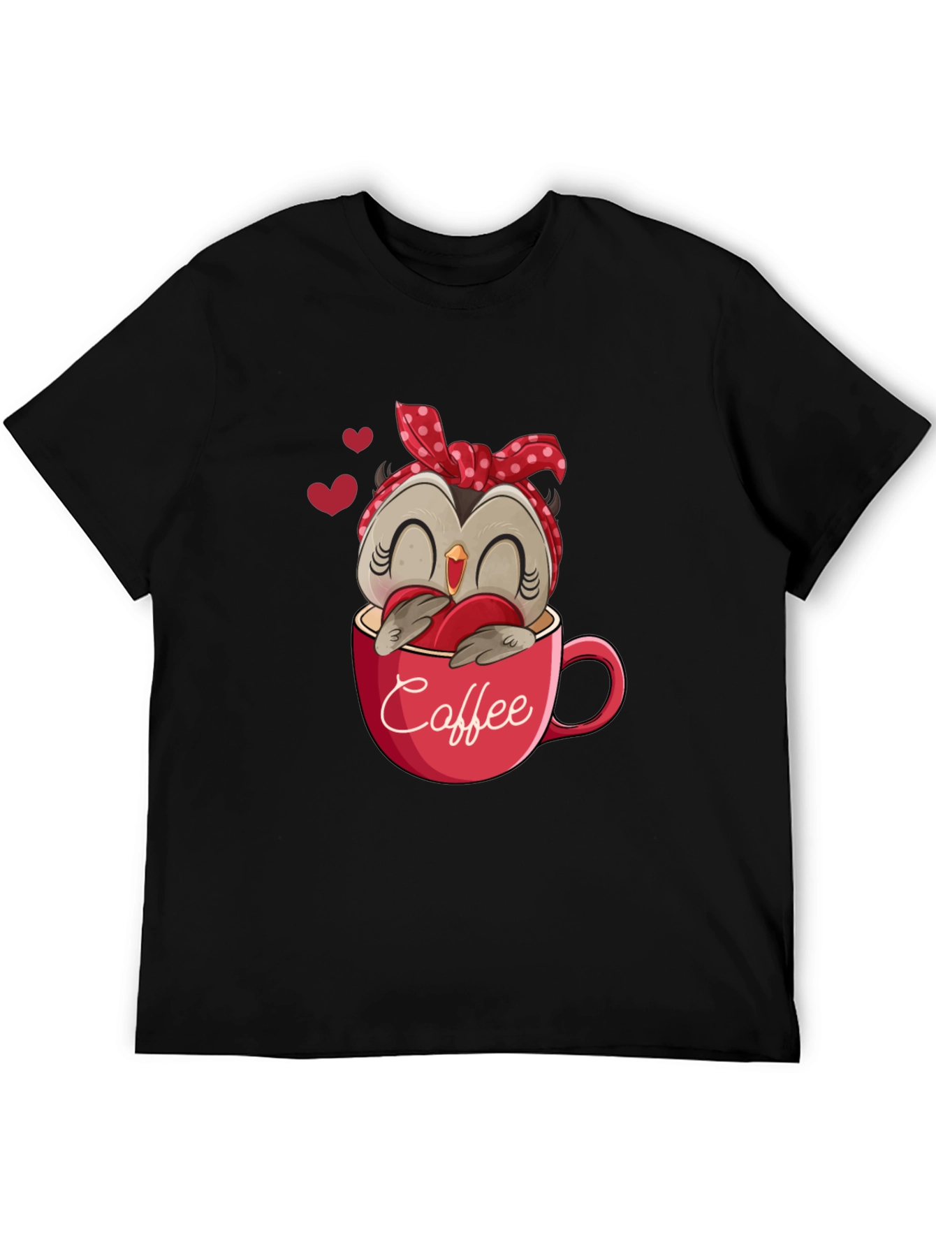 Owl Coffee Lover T-Shirt - Cute Valentines Day Design