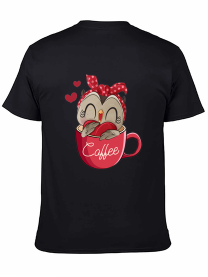 Owl Coffee Lover T-Shirt - Cute Valentines Day Design