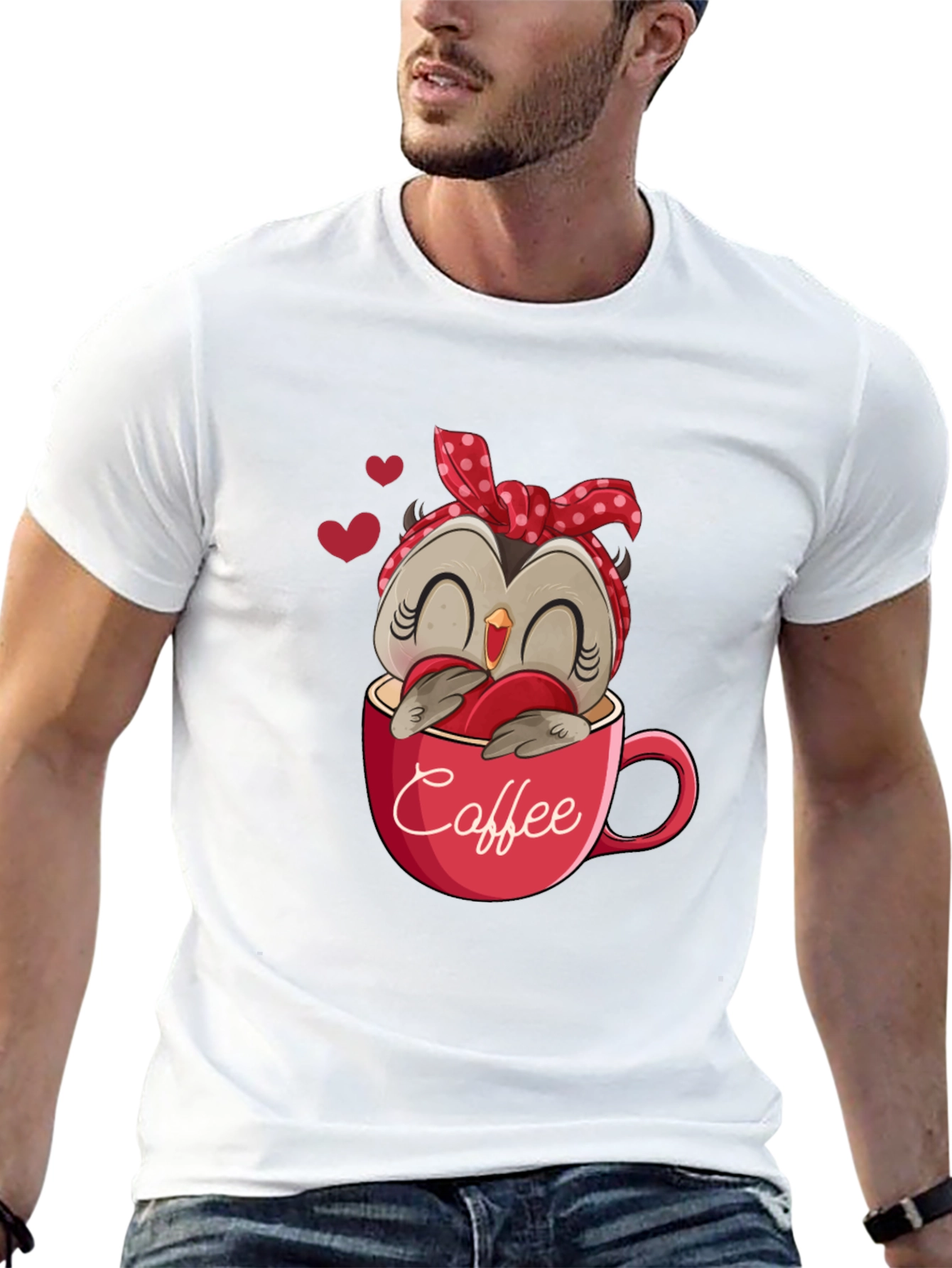 Owl Coffee Lover T-Shirt - Cute Valentines Day Design