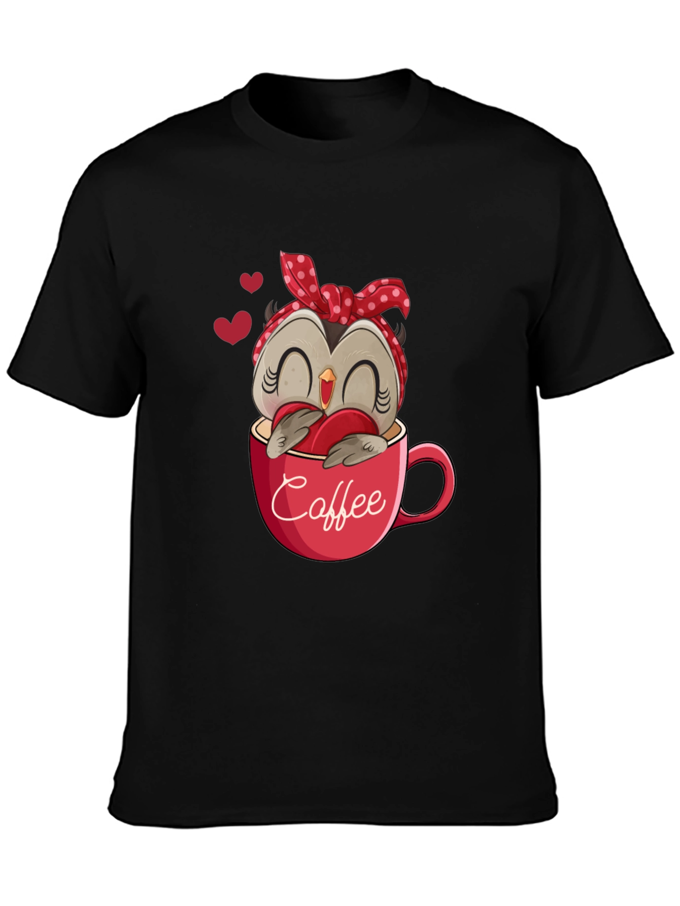 Owl Coffee Lover T-Shirt - Cute Valentines Day Design