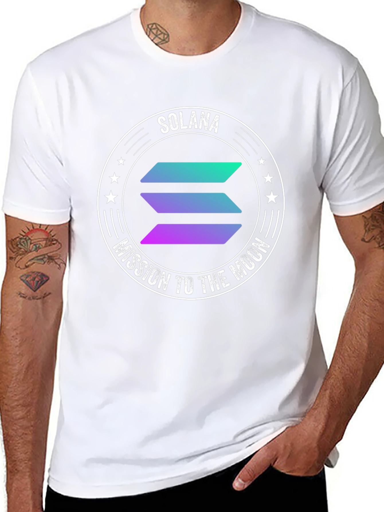 Solana Crypto T-Shirt - Mission to the Moon