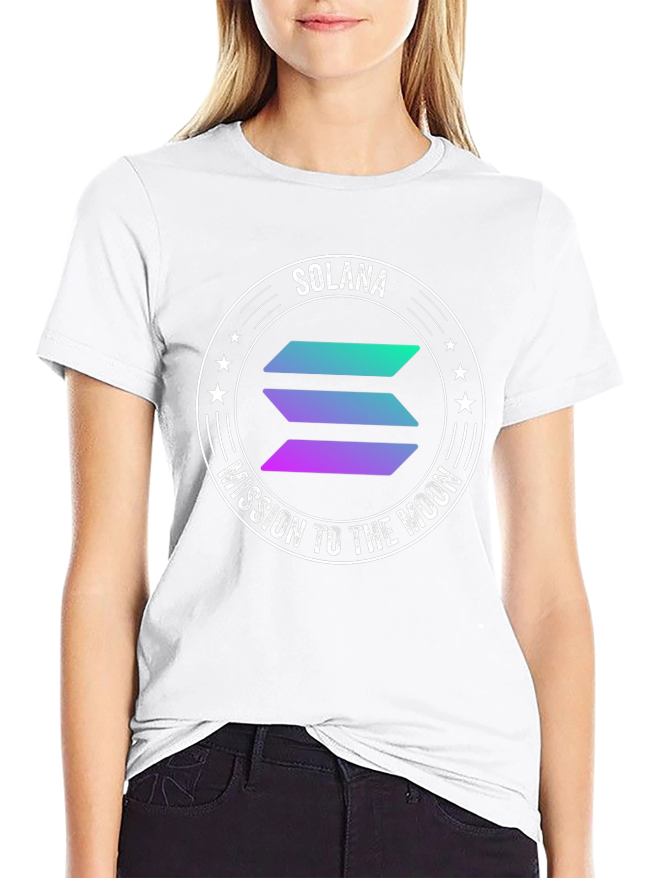 Solana Crypto T-Shirt - Mission to the Moon