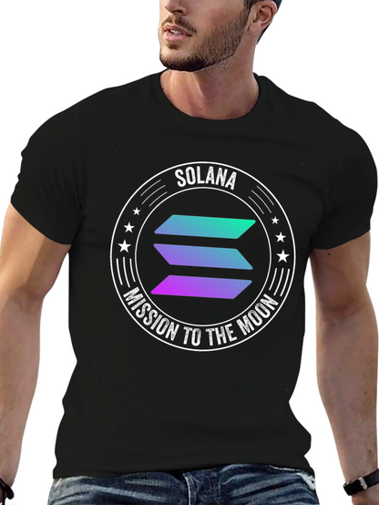 Solana Crypto T-Shirt - Mission to the Moon