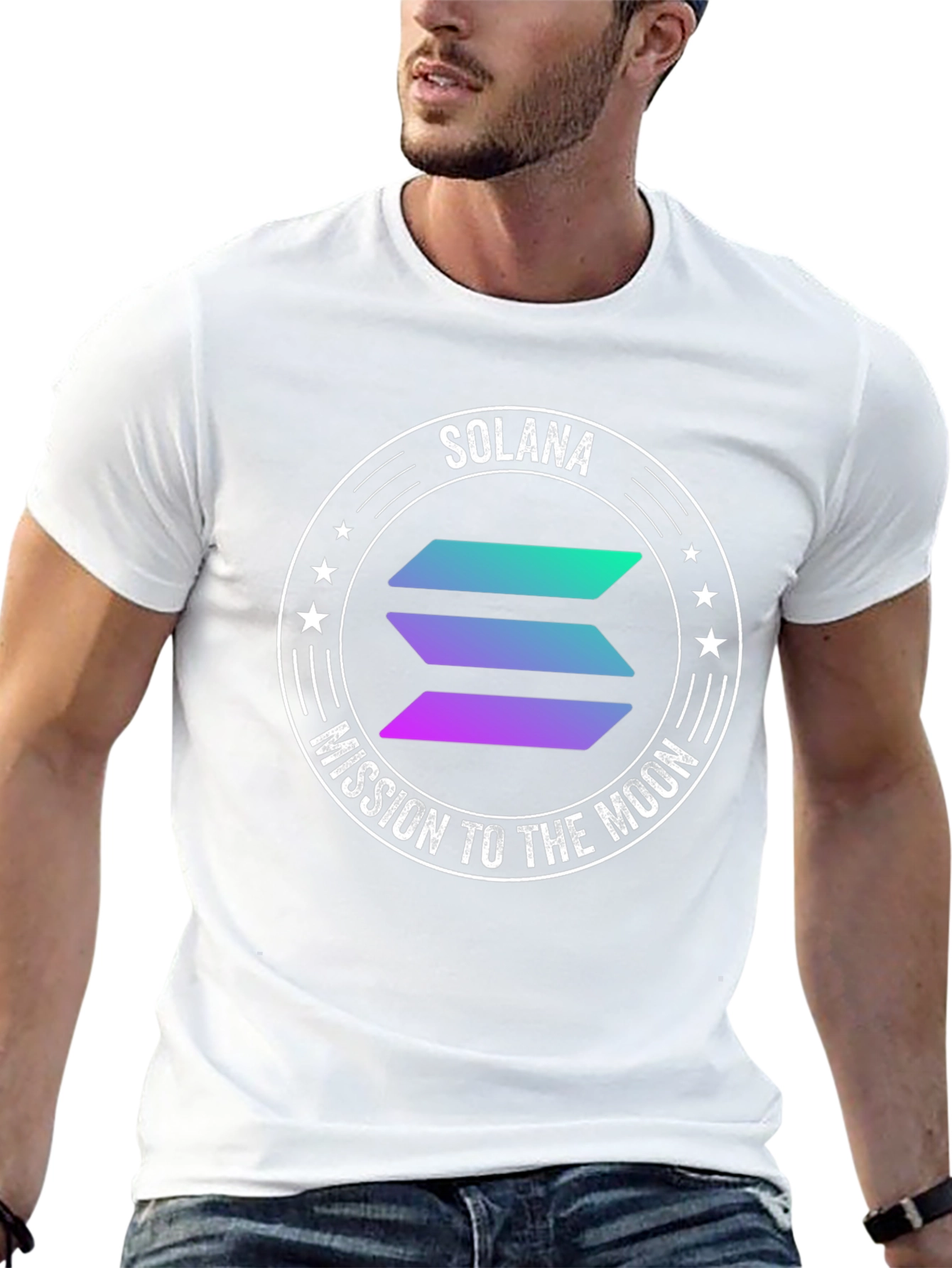 Solana Crypto T-Shirt - Mission to the Moon