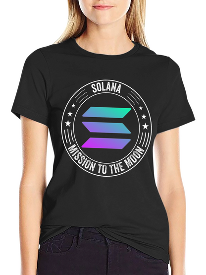 Solana Crypto T-Shirt - Mission to the Moon