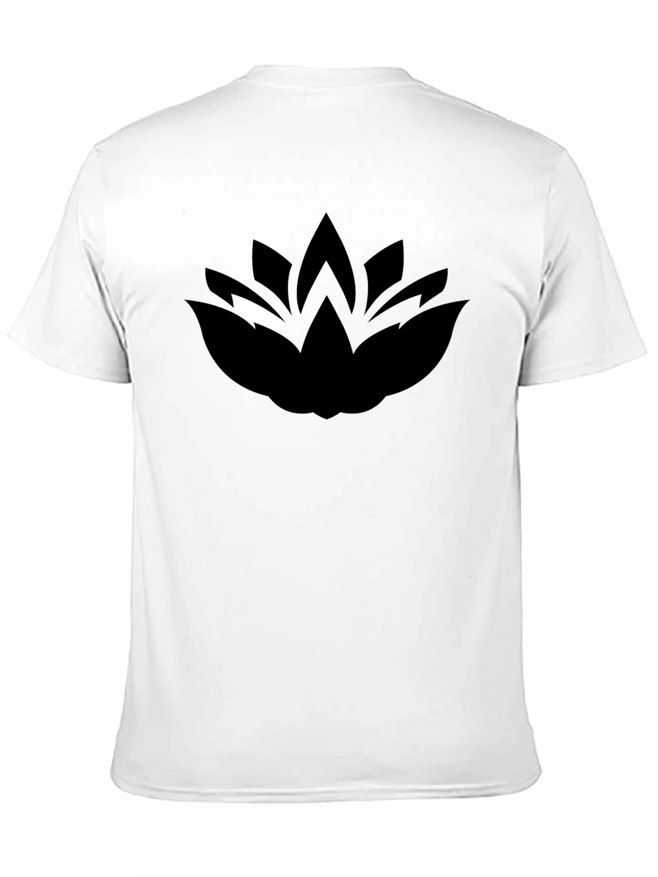 Mens Black Lotus Graphic T-Shirt
