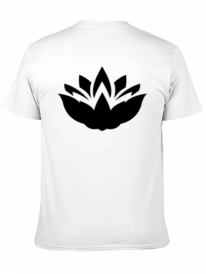 Mens Black Lotus Graphic T-Shirt