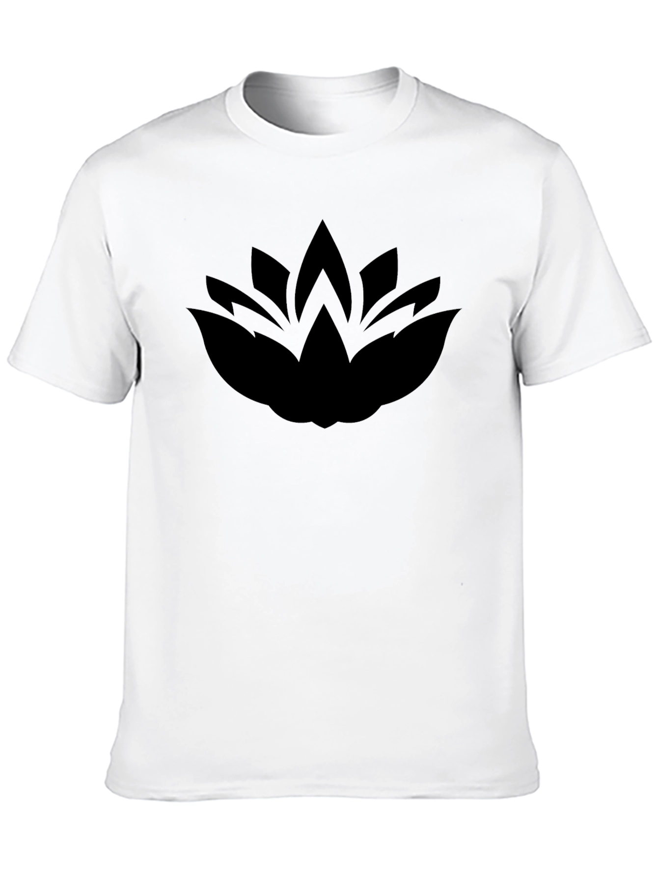 Mens Black Lotus Graphic T-Shirt