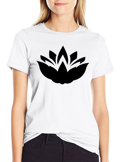 Mens Black Lotus Graphic T-Shirt