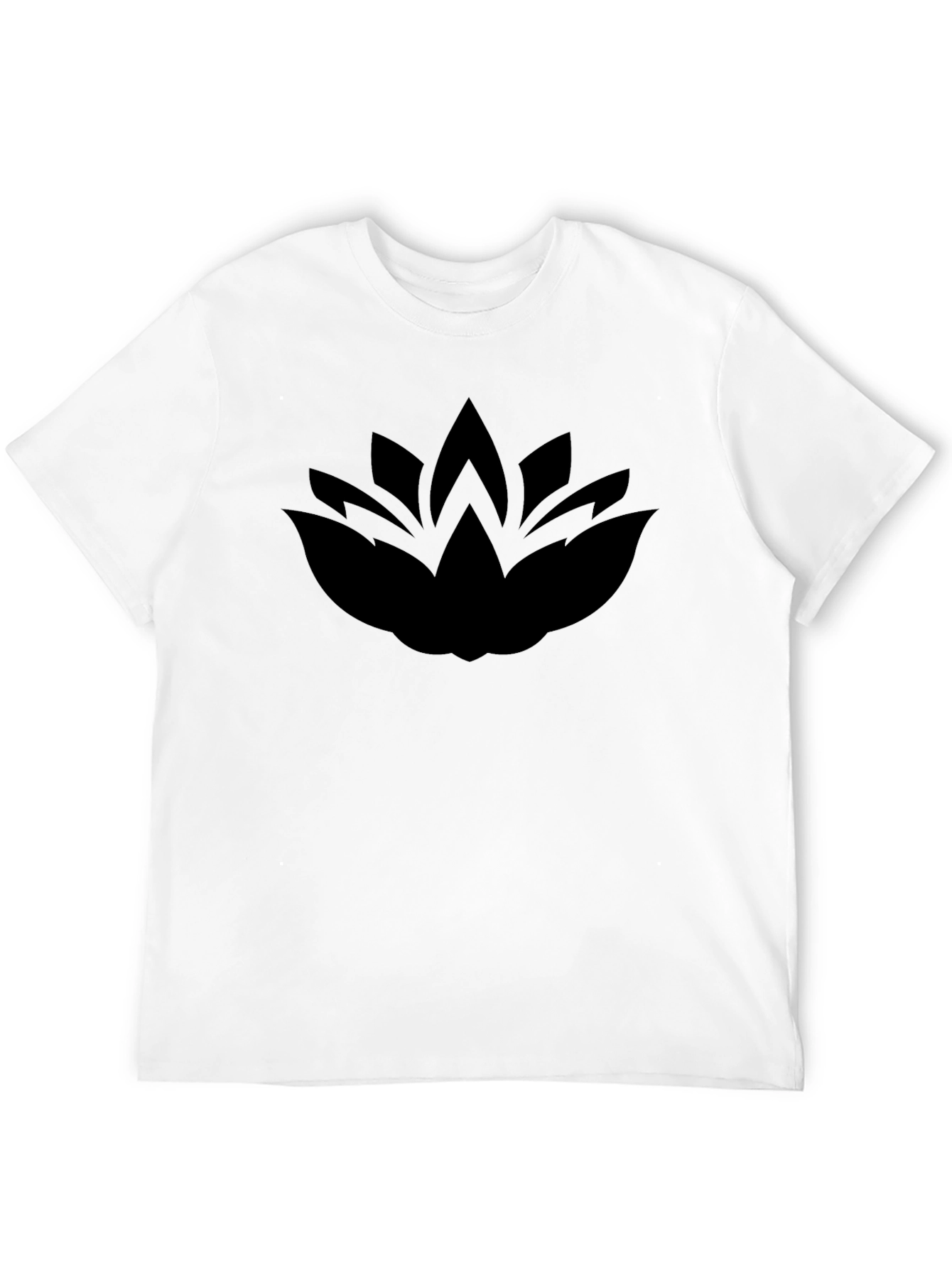 Mens Black Lotus Graphic T-Shirt