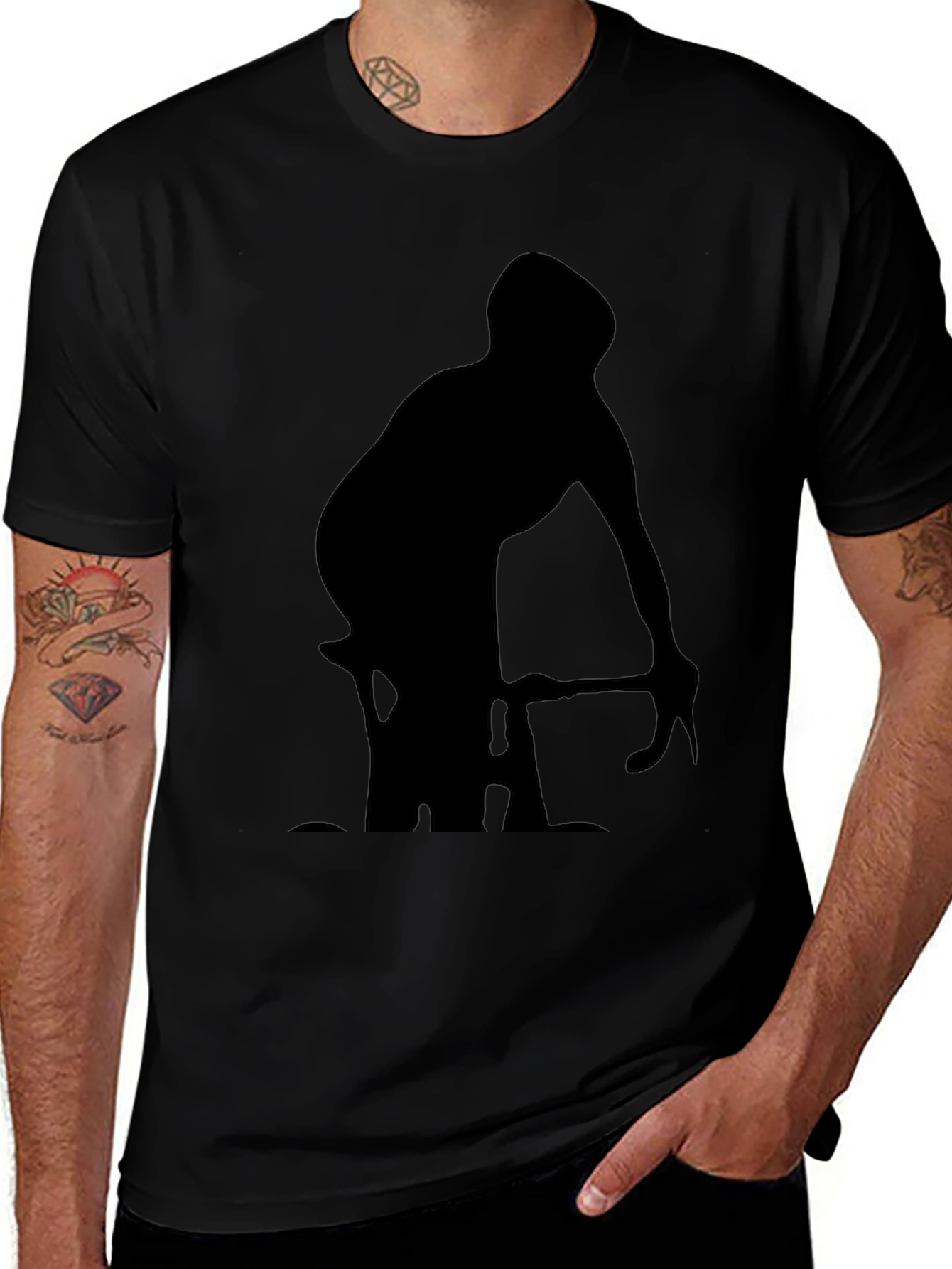 Cyclist Silhouette Graphic T-Shirt