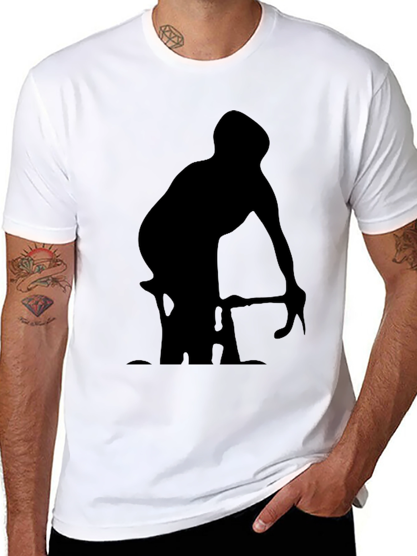Cyclist Silhouette Graphic T-Shirt