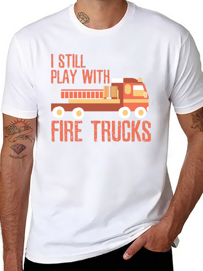 Fire Trucks T-Shirt - Play with Fire Trucks!