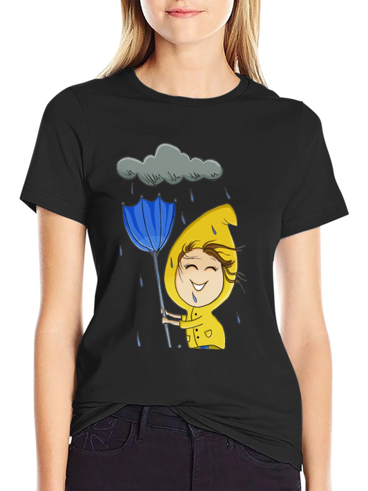 Rainy Day Cartoon Graphic Tee