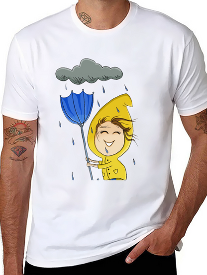 Rainy Day Cartoon Graphic Tee