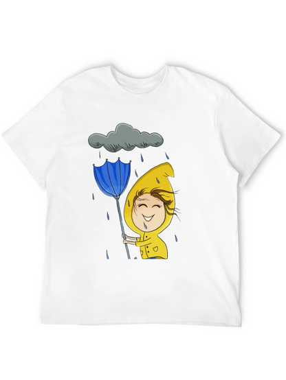 Rainy Day Cartoon Graphic Tee