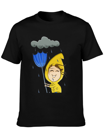 Rainy Day Cartoon Graphic Tee