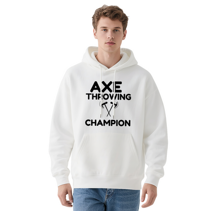 Axe Throwing Champion White Hoodie