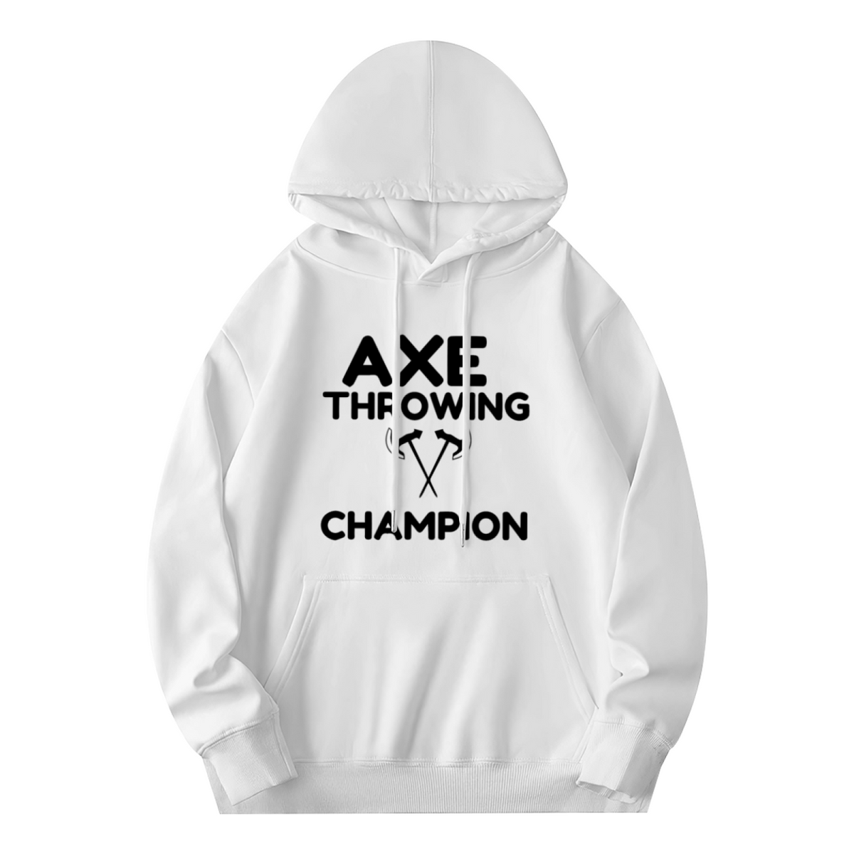 Axe Throwing Champion White Hoodie