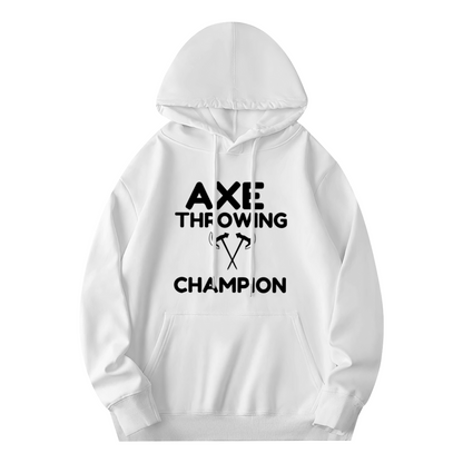 Axe Throwing Champion White Hoodie