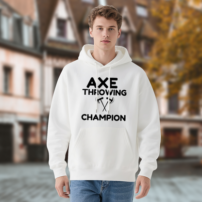 Axe Throwing Champion White Hoodie