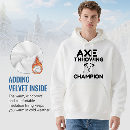 Axe Throwing Champion White Hoodie