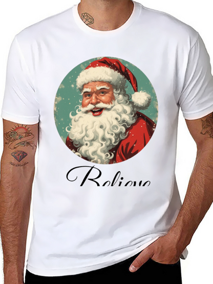 Believe Santa Graphic Tee - Black
