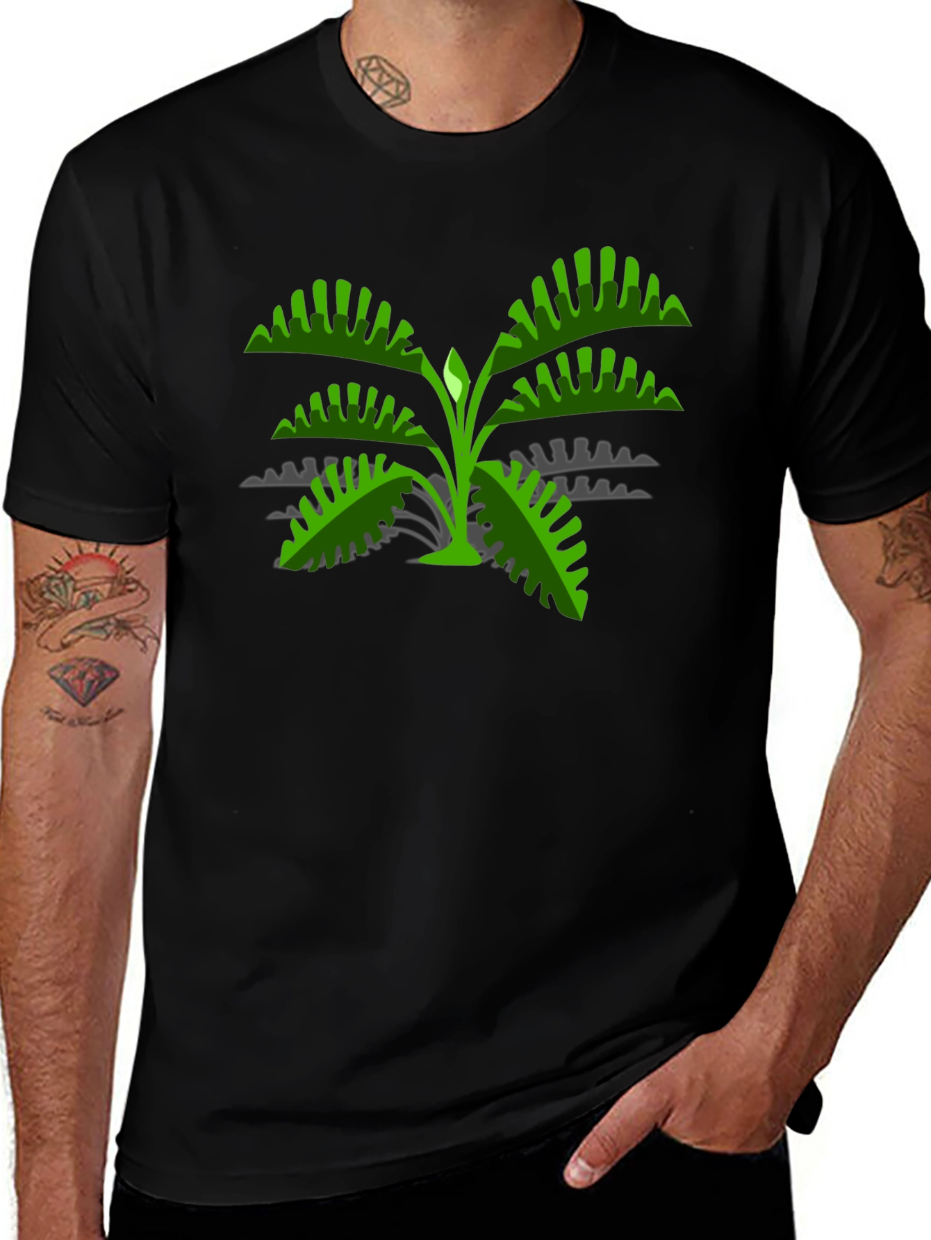 Tropical Monstera Plant Graphic Tee