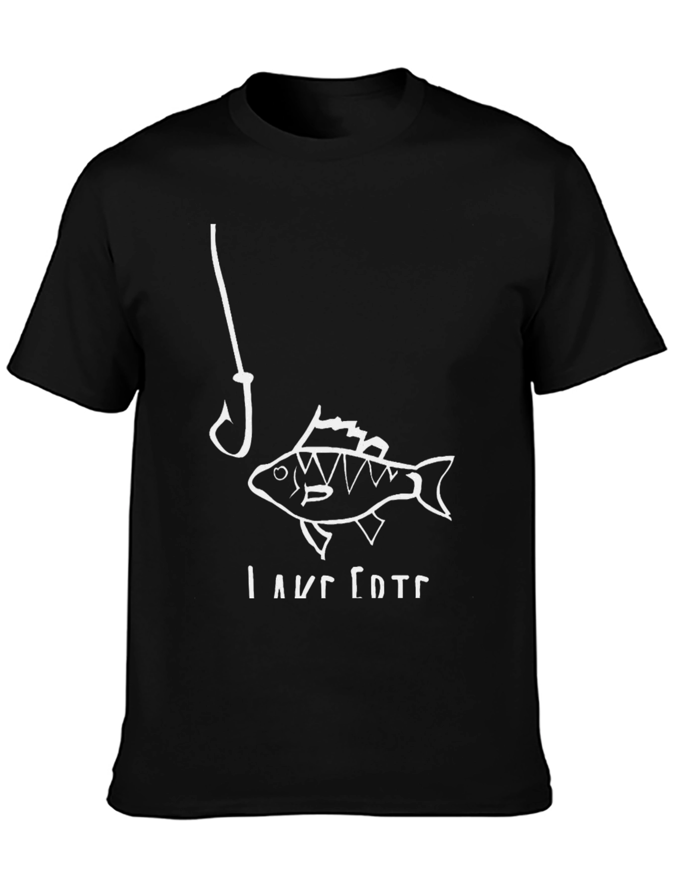 Fishing Hook and Fish Graphic T-Shirt