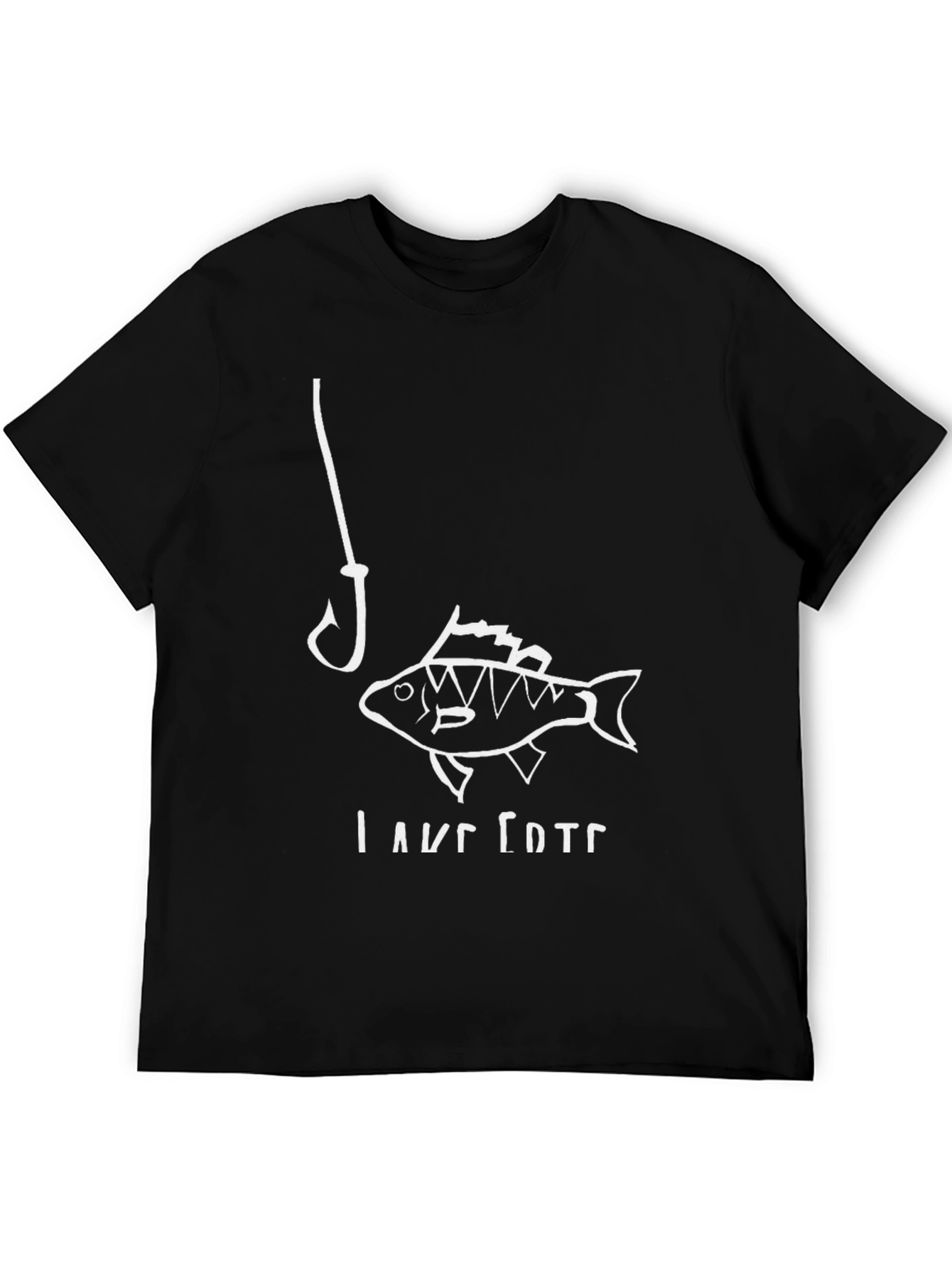 Fishing Hook and Fish Graphic T-Shirt