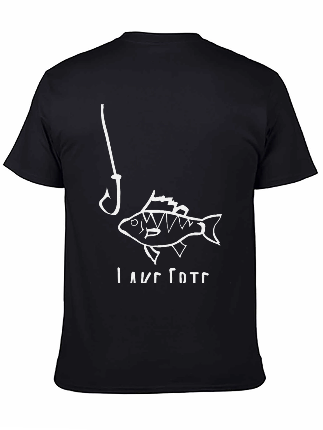Fishing Hook and Fish Graphic T-Shirt