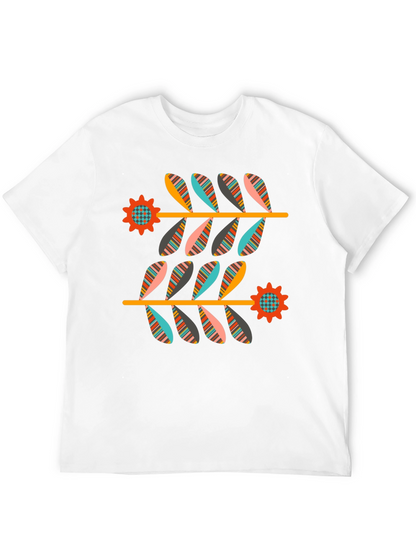 Retro Floral Graphic Tee - Black
