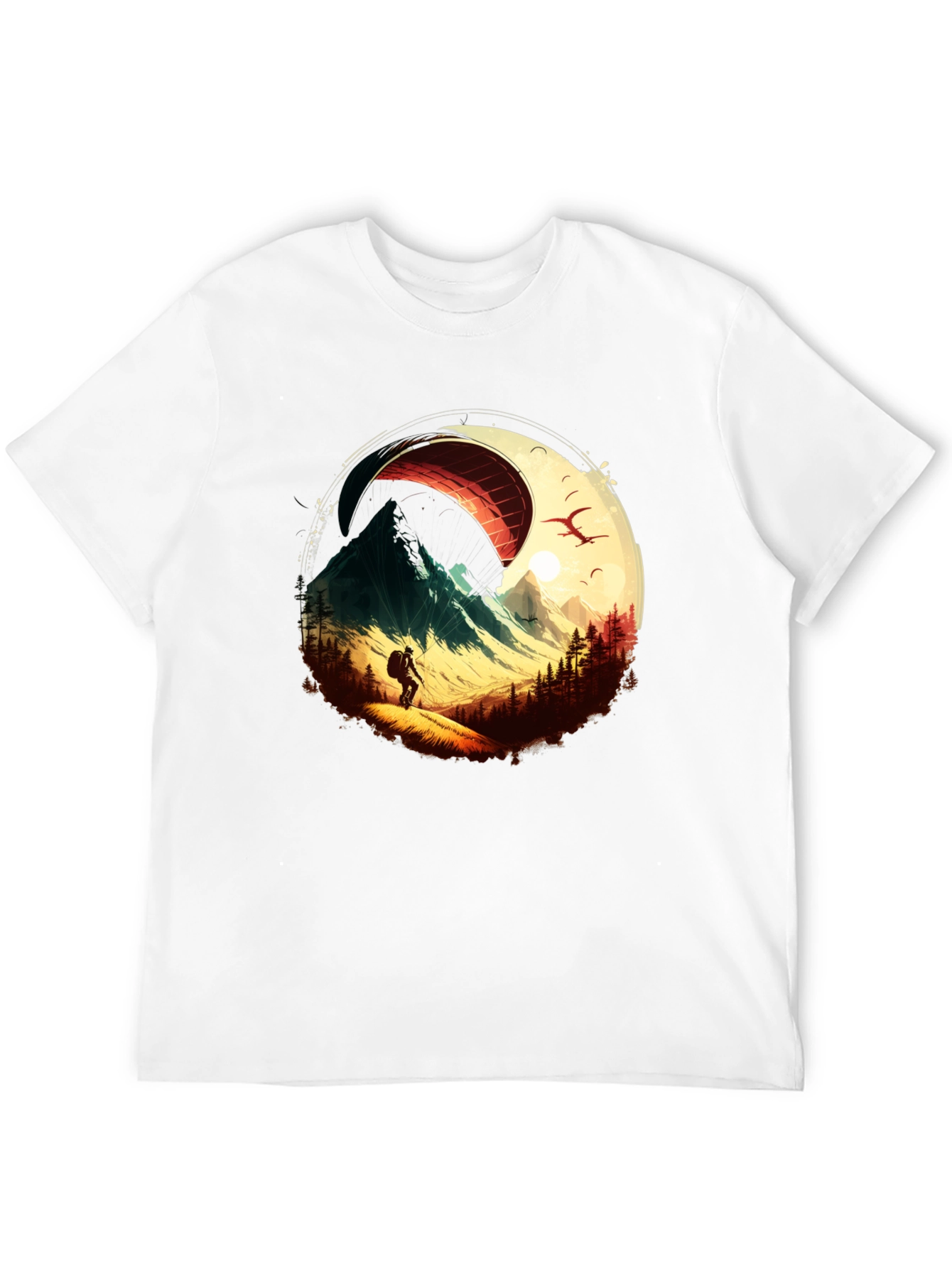 Mountain Paragliding Graphic Tee