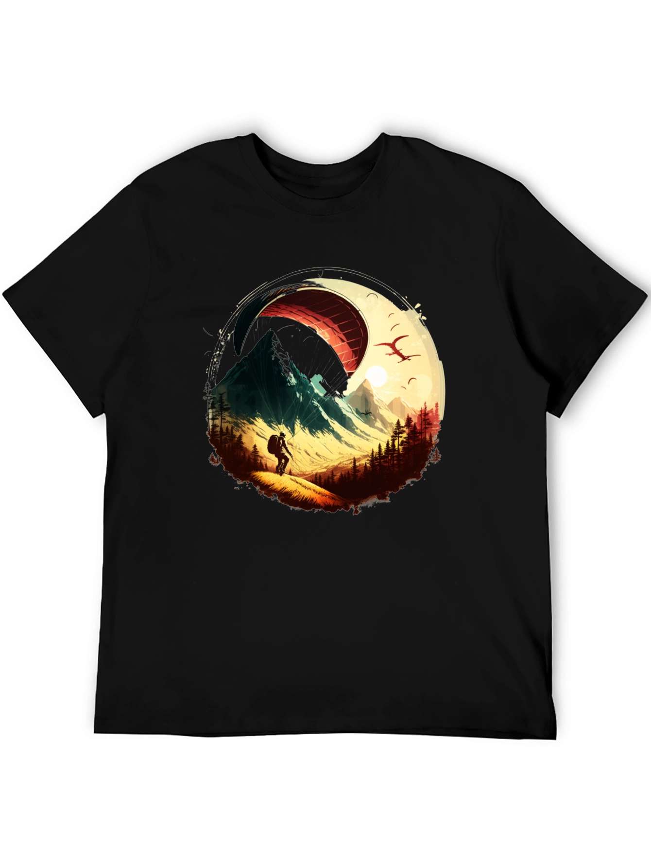 Mountain Paragliding Graphic Tee