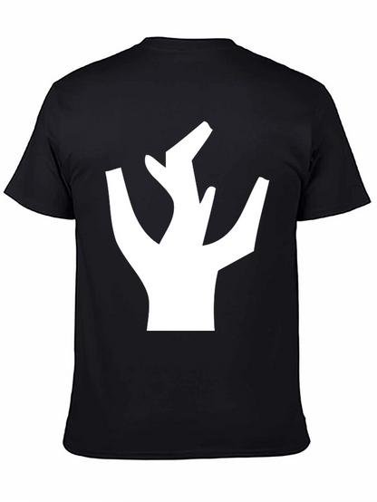 Abstract Tree Graphic Tee - Modern Black T-Shirt