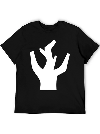 Abstract Tree Graphic Tee - Modern Black T-Shirt