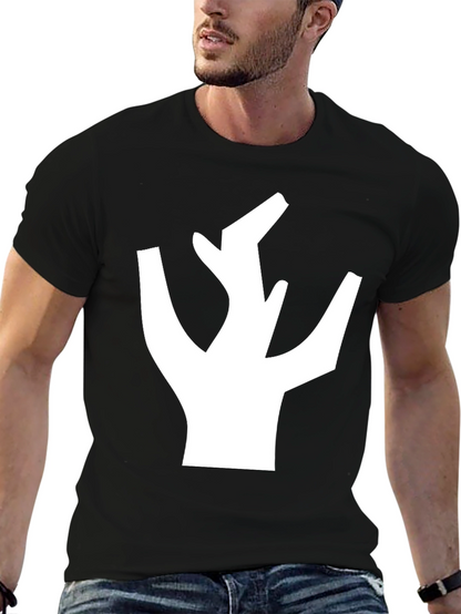 Abstract Tree Graphic Tee - Modern Black T-Shirt