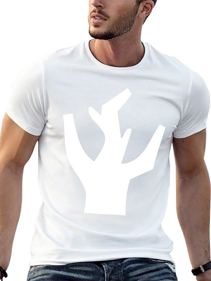 Abstract Tree Graphic Tee - Modern Black T-Shirt