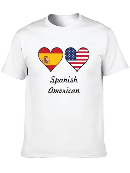 Spanish American Flag Heart T-Shirt