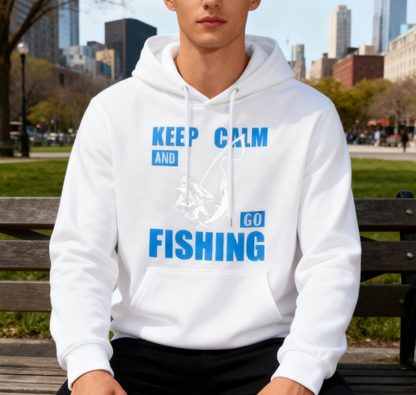 Casual Fisherman 'KEEP CALM' Hooded Top