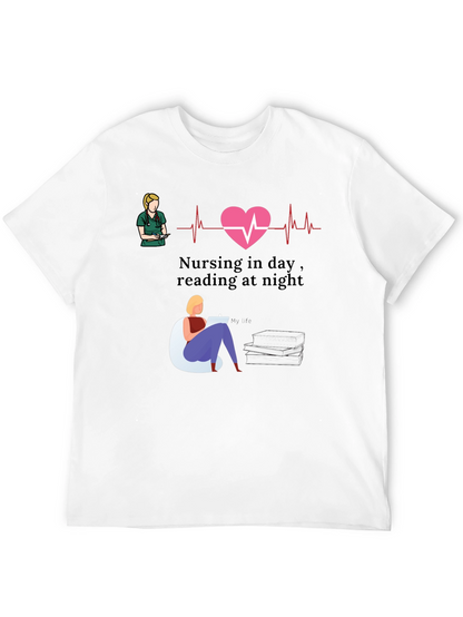 Nursing Day Reading Night T-Shirt Nurse Gift