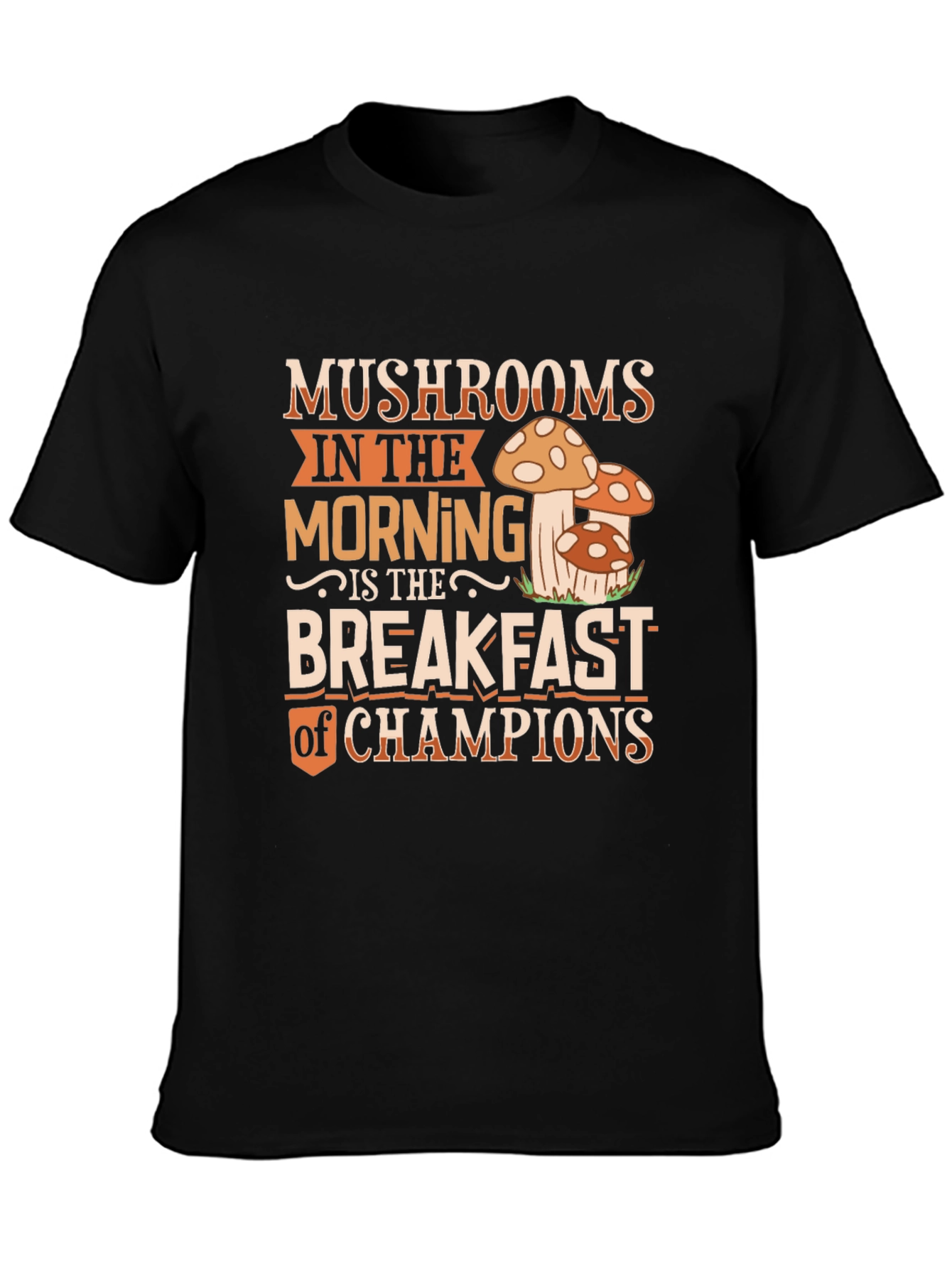 Mushroom Breakfast Champions Graphic Tee
