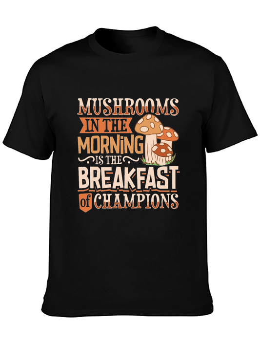 Mushroom Breakfast Champions Graphic Tee